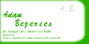 adam bezerics business card